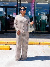 VALIA CHECKERED PRINT  COTTON LOUNGE SET